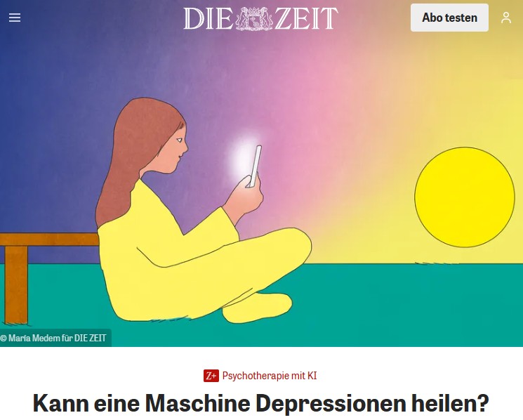 Can a machine treat depression? ZEIT-article about research done at h-lab